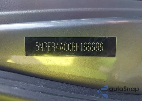 2011 Hyundai Sonata Gls z USA, uszkodzony, nr VIN 5NPEB4AC0BH166699